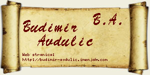 Budimir Avdulić vizit kartica